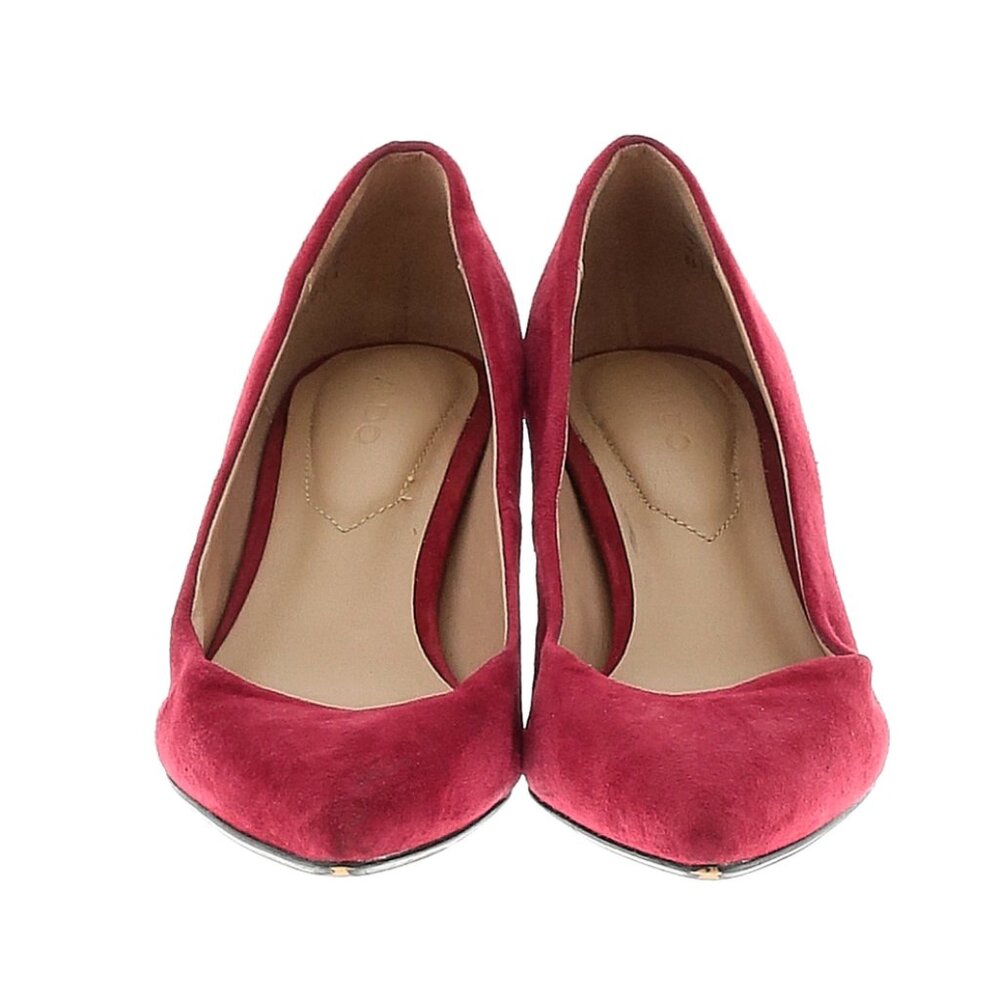 Red Suede Pumps 6.5